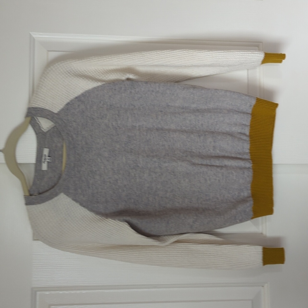 Madewell Waffle-Stitch Coloblock Sweater